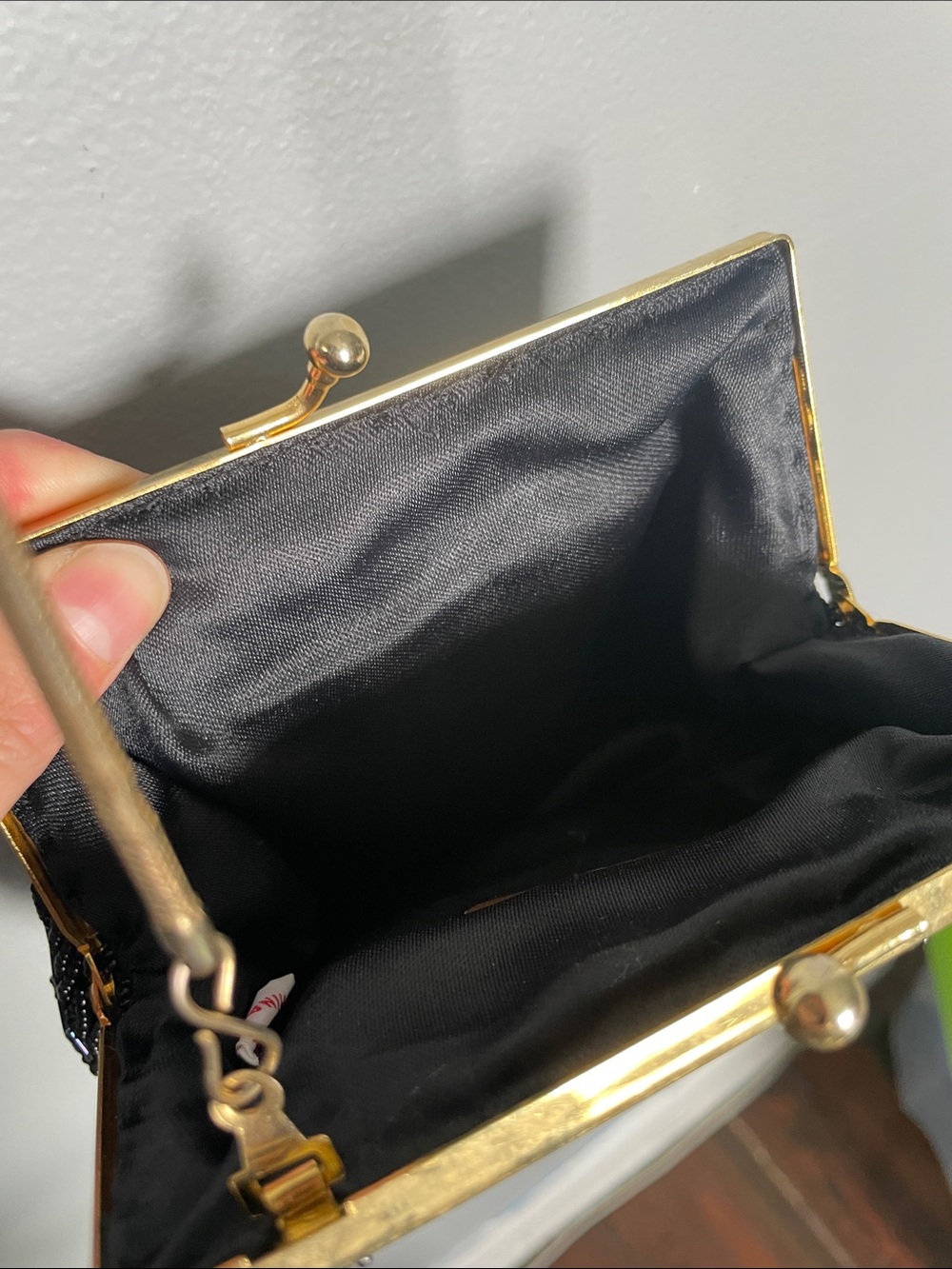Vintage Carla Marchi Beaded Snap Close Clamshell crossbody Gatsby jazz evening - Picture 7 of 9